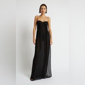 Christopher Esber black silk gown — NWOT NEVER WORN